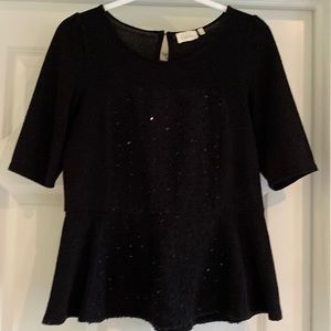 Deletta sequin knit top